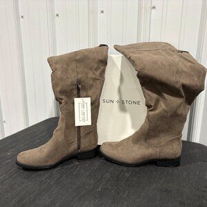 ✨ Sunstone Zip‑Up Block Heel Boots – Size 7.5 Wide Calf (Brand New!) ✨